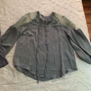 Gray Peasant top